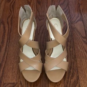 Jessica Simpson nude wedges- never worn